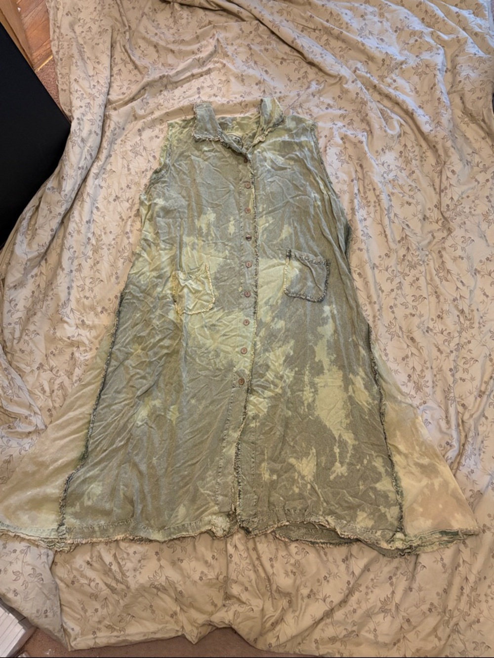 A Rare Bird Wings of Peace Duster Maxi Shirt Dress